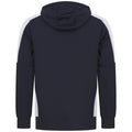 Navy-White - Back - Finden & Hales Unisex Adult Team Contrast Panel Hoodie