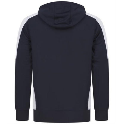 Navy-White - Back - Finden & Hales Unisex Adult Team Contrast Panel Hoodie