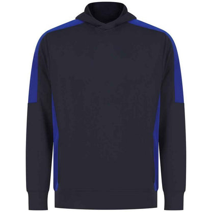 Black-Royal Blue - Front - Finden & Hales Unisex Adult Team Contrast Panel Hoodie