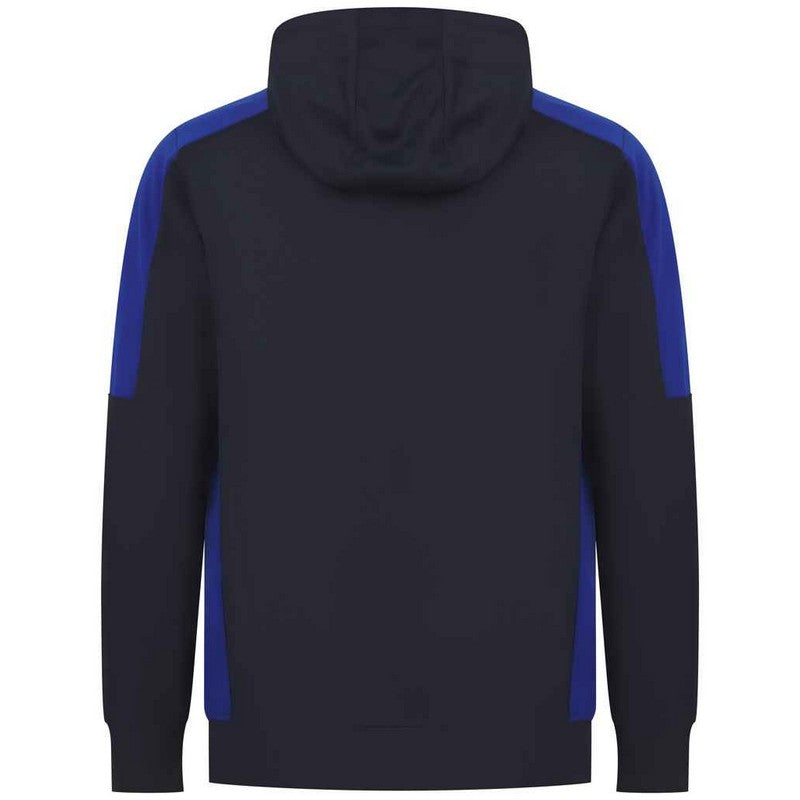 Black-Royal Blue - Back - Finden & Hales Unisex Adult Team Contrast Panel Hoodie