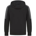 Black-Gunmetal Grey - Back - Finden & Hales Unisex Adult Team Contrast Panel Hoodie