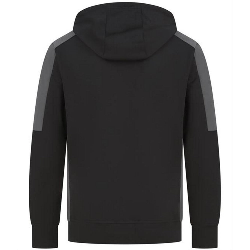 Black-Gunmetal Grey - Back - Finden & Hales Unisex Adult Team Contrast Panel Hoodie