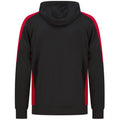 Black-Red - Back - Finden & Hales Unisex Adult Team Contrast Panel Hoodie