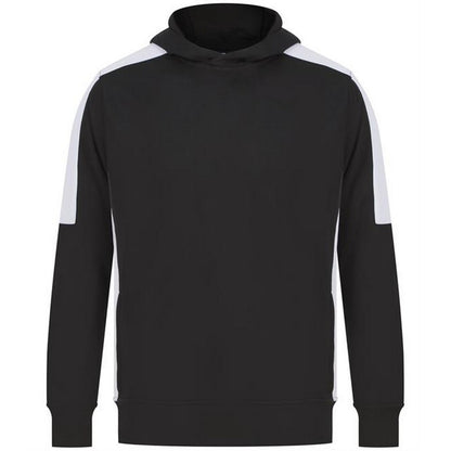 Black-White - Front - Finden & Hales Unisex Adult Team Contrast Panel Hoodie
