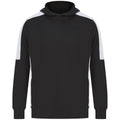 Black-White - Front - Finden & Hales Unisex Adult Team Contrast Panel Hoodie