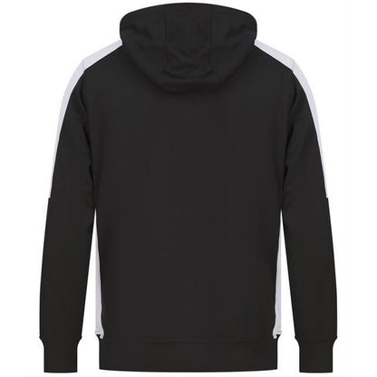 Black-White - Back - Finden & Hales Unisex Adult Team Contrast Panel Hoodie