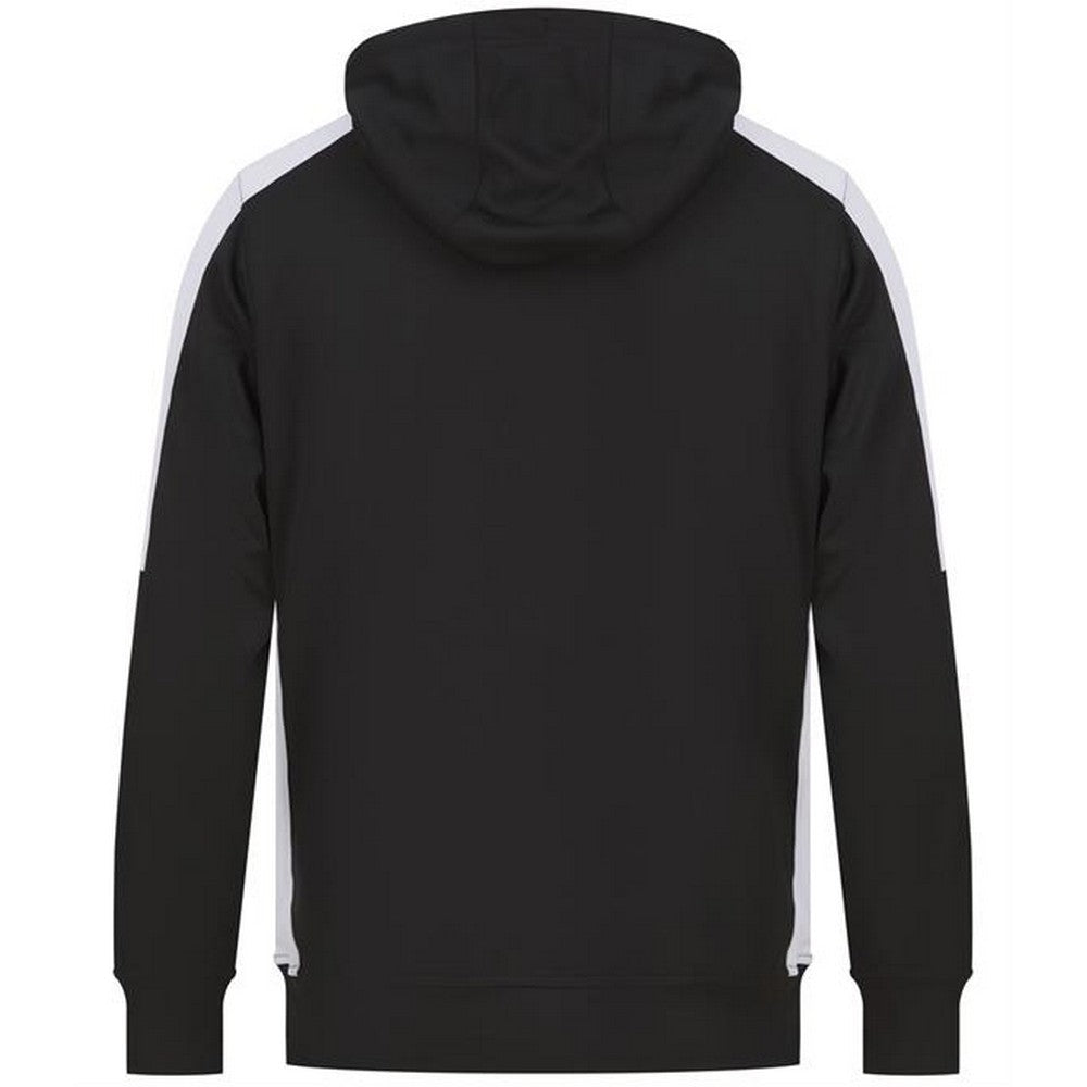Black-White - Back - Finden & Hales Unisex Adult Team Contrast Panel Hoodie