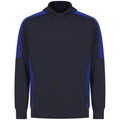 Navy-Royal Blue - Front - Finden & Hales Unisex Adult Team Contrast Panel Hoodie