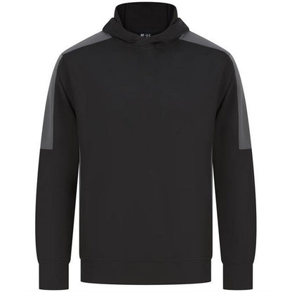 Black-Gunmetal Grey - Front - Finden & Hales Unisex Adult Team Contrast Panel Hoodie