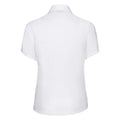 White - Back - Russell Collection Womens-Ladies Ultimate Non-Iron Short-Sleeved Shirt