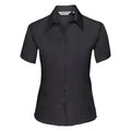 Black - Front - Russell Collection Womens-Ladies Ultimate Non-Iron Short-Sleeved Shirt