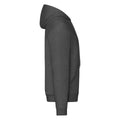 Dark Heather Grey - Side - Fruit of the Loom Mens Heather Hoodie