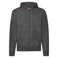 Dark Heather Grey - Front - Fruit of the Loom Mens Heather Hoodie