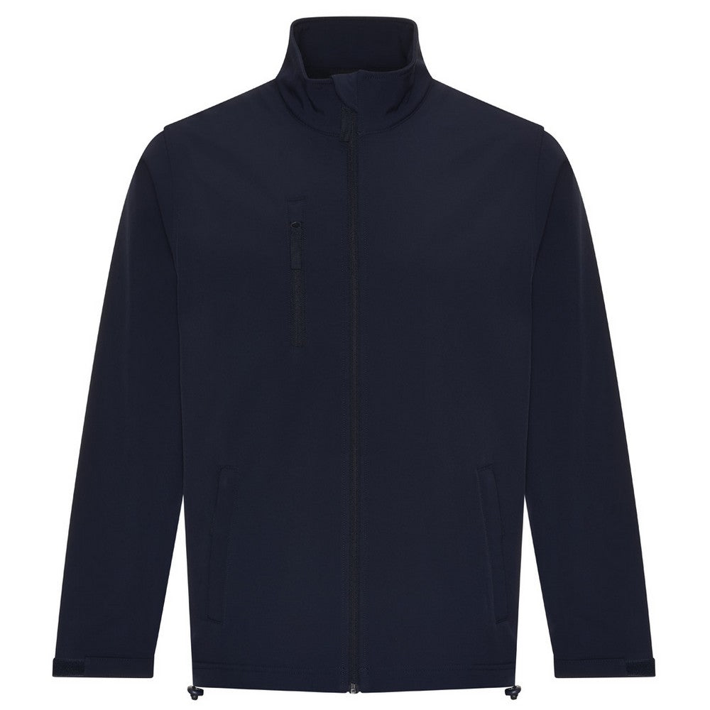 Navy - Front - PRO RTX Mens Three Layer Soft Shell Jacket