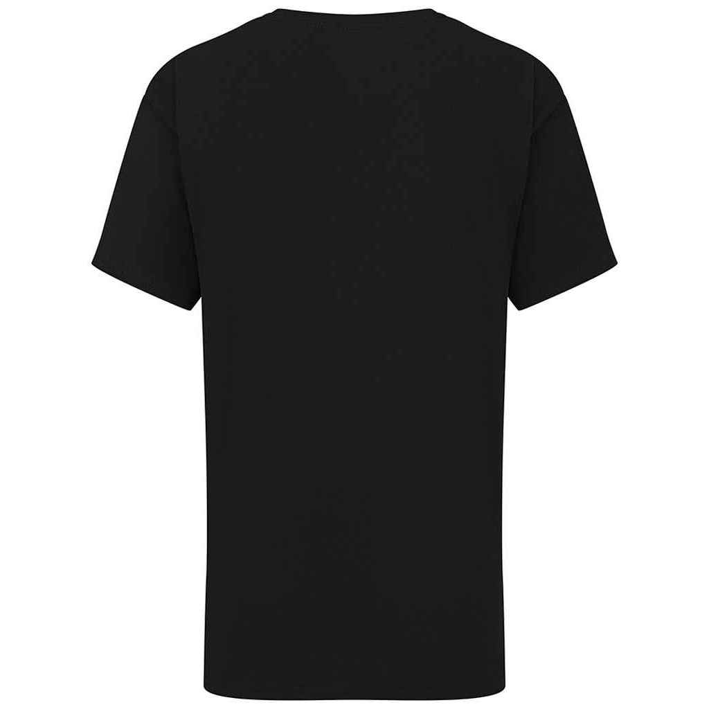 Black - Back - Fruit of the Loom Childrens-Kids Iconic 195 Plain T-Shirt