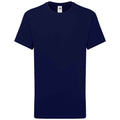 Deep Navy - Front - Fruit of the Loom Childrens-Kids Iconic 195 Plain T-Shirt