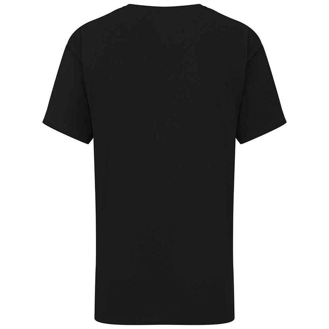 Black - Back - Fruit of the Loom Childrens-Kids Iconic 195 Plain T-Shirt