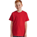 Red - Lifestyle - Fruit of the Loom Childrens-Kids Iconic 195 Plain T-Shirt