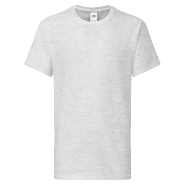 Heather Grey - Front - Fruit of the Loom Childrens-Kids Iconic 195 Plain T-Shirt