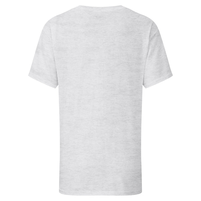 Heather Grey - Back - Fruit of the Loom Childrens-Kids Iconic 195 Plain T-Shirt