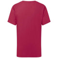 Cranberry - Back - Fruit of the Loom Childrens-Kids Iconic 195 Plain T-Shirt