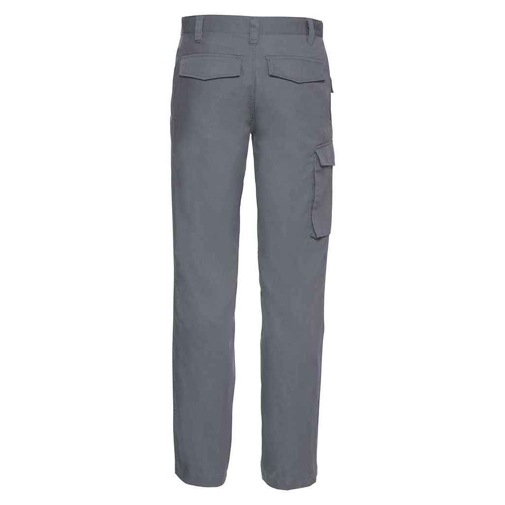 Convoy Grey - Back - Russell Mens Polycotton Twill Work Trousers