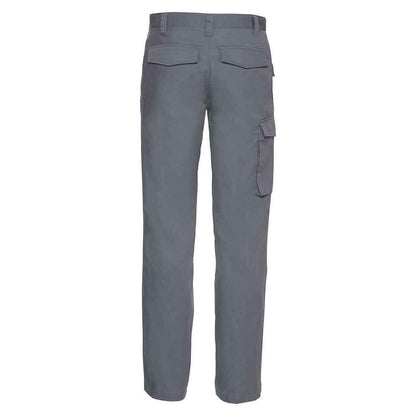 Convoy Grey - Back - Russell Mens Polycotton Twill Work Trousers