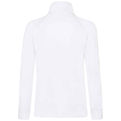 White - Back - Fruit of the Loom Womens-Ladies Premium Sweatshirt
