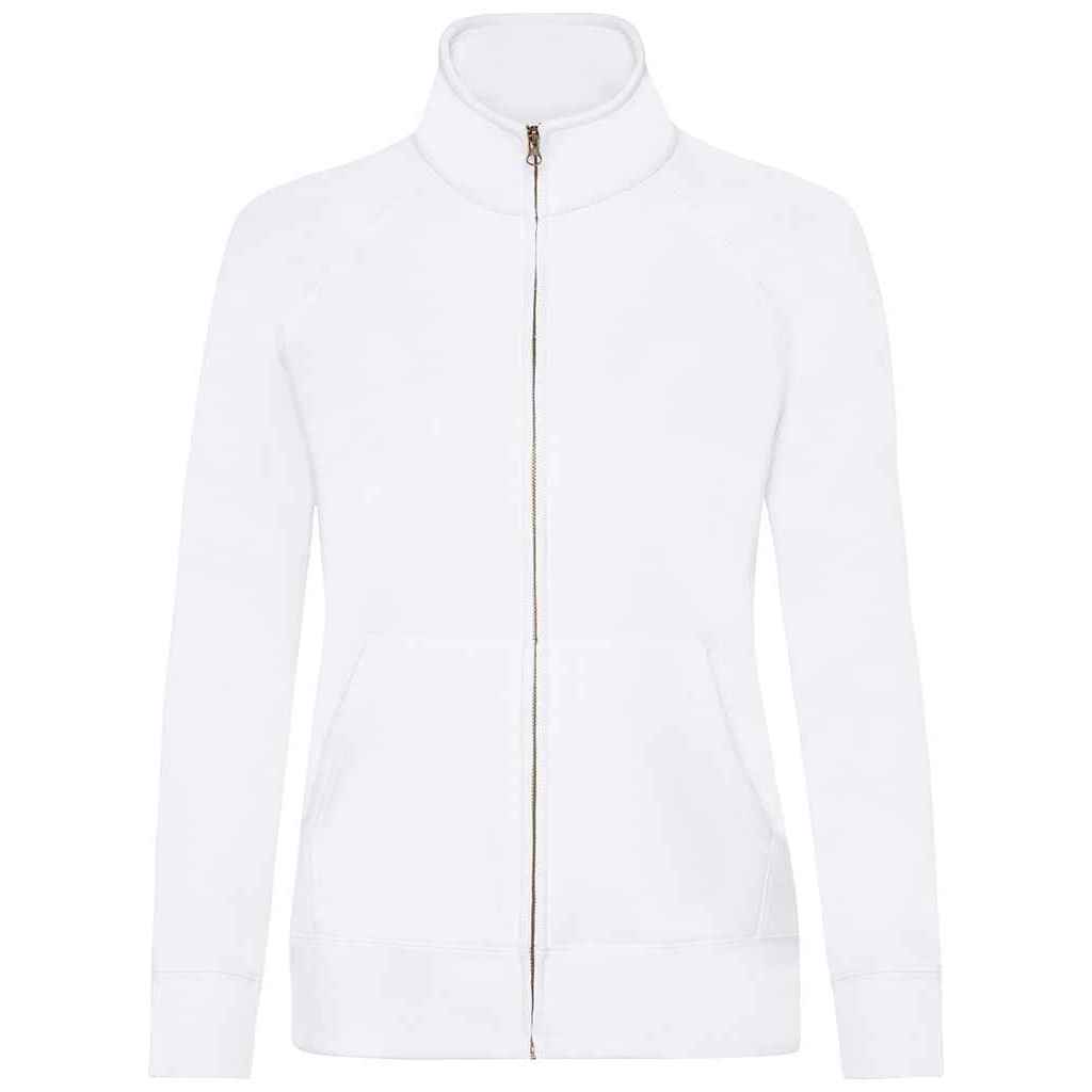 White - Front - Fruit of the Loom Womens-Ladies Premium Sweatshirt