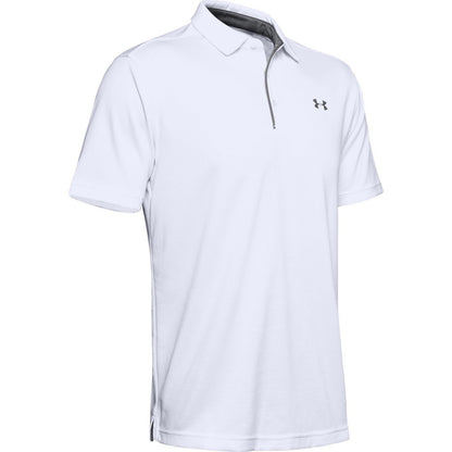 White-Graphite - Front - Under Armour Mens Tech Polo Shirt