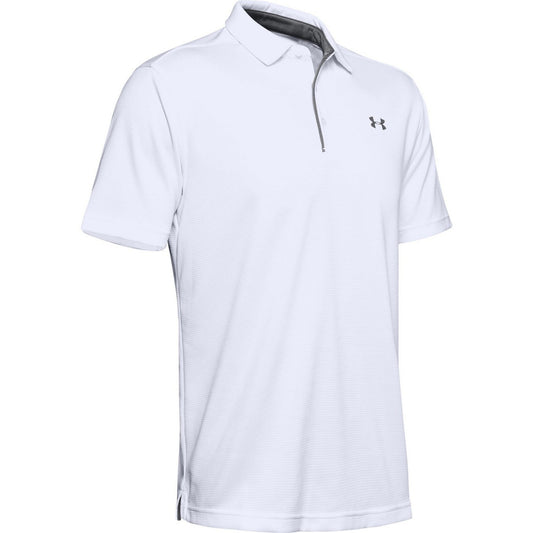 White-Graphite - Front - Under Armour Mens Tech Polo Shirt