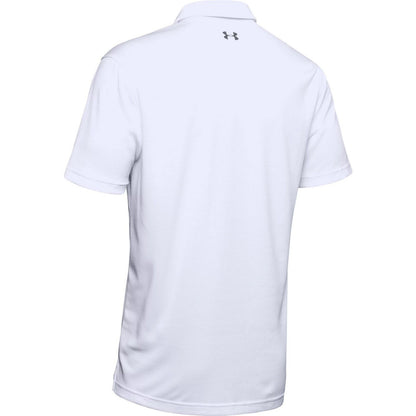 White-Graphite - Back - Under Armour Mens Tech Polo Shirt
