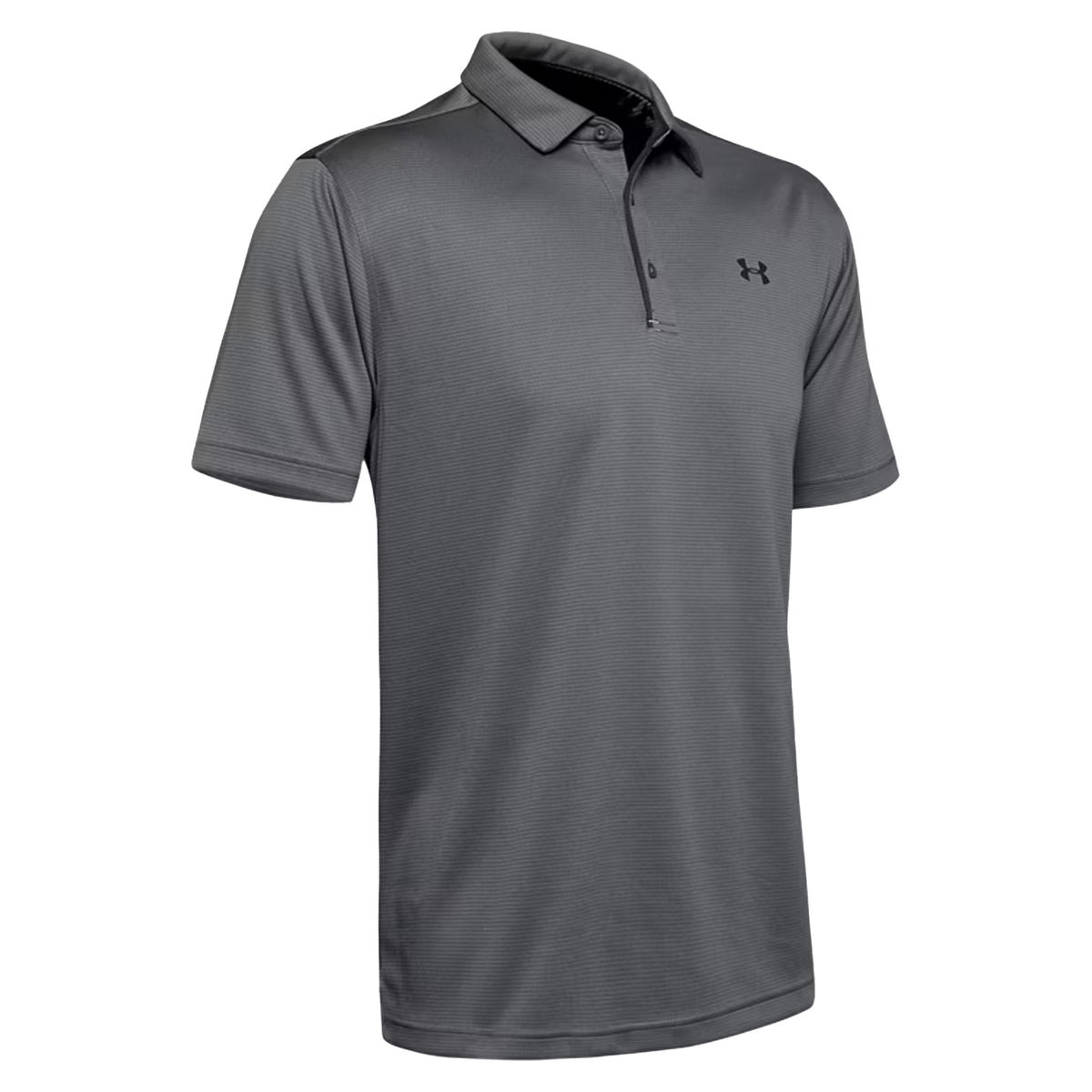 Graphite-Black - Front - Under Armour Mens Tech Polo Shirt