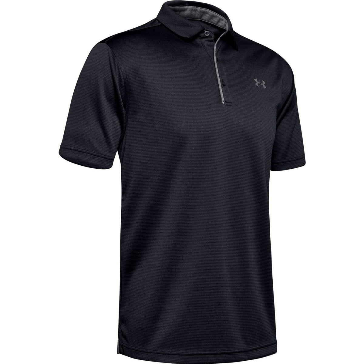 Black-Graphite - Front - Under Armour Mens Tech Polo Shirt