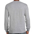 Sports Grey - Back - Gildan Unisex Adult Ultra Cotton Plain Long-Sleeved T-Shirt