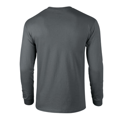 Charcoal - Back - Gildan Unisex Adult Ultra Cotton Long-Sleeved T-Shirt