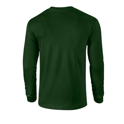 Forest Green - Back - Gildan Unisex Adult Ultra Cotton Long-Sleeved T-Shirt