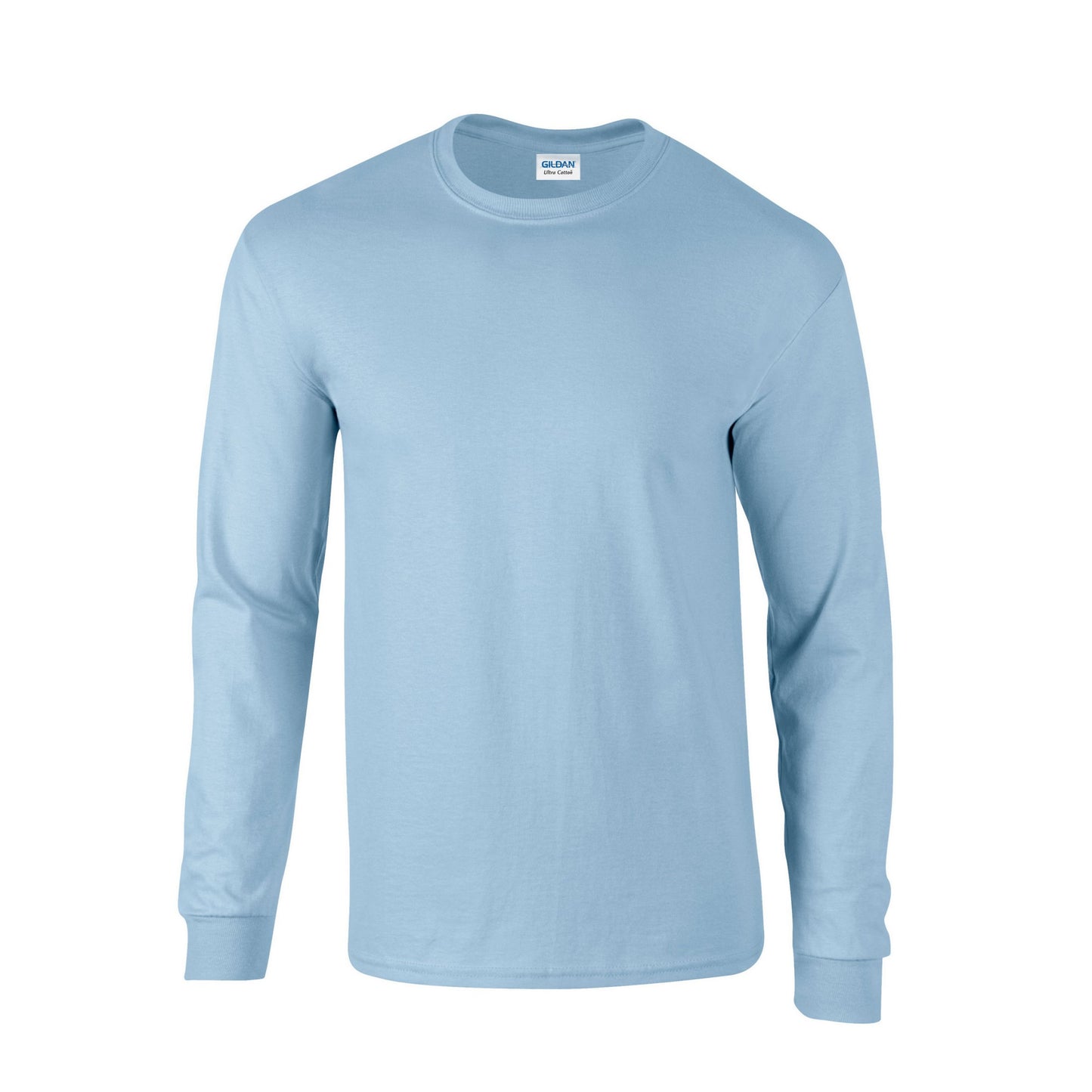 Light Blue - Front - Gildan Unisex Adult Ultra Cotton Long-Sleeved T-Shirt