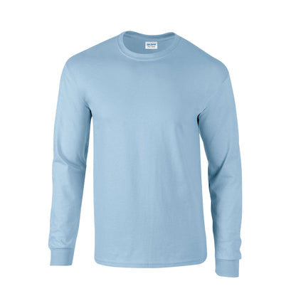 Light Blue - Front - Gildan Unisex Adult Ultra Cotton Long-Sleeved T-Shirt