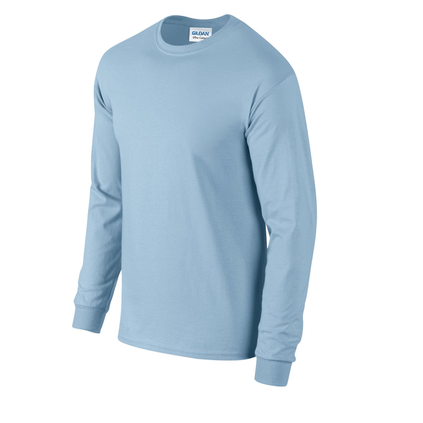 Light Blue - Side - Gildan Unisex Adult Ultra Cotton Long-Sleeved T-Shirt