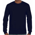 Navy - Front - Gildan Unisex Adult Ultra Cotton Long-Sleeved T-Shirt