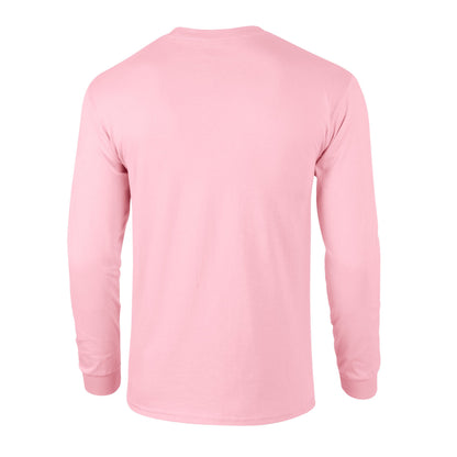 Light Pink - Back - Gildan Unisex Adult Ultra Cotton Long-Sleeved T-Shirt