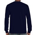 Navy - Back - Gildan Unisex Adult Ultra Cotton Long-Sleeved T-Shirt