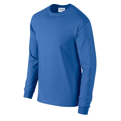 Royal Blue - Side - Gildan Unisex Adult Ultra Cotton Long-Sleeved T-Shirt