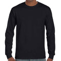 Black - Front - Gildan Unisex Adult Ultra Cotton Long-Sleeved T-Shirt