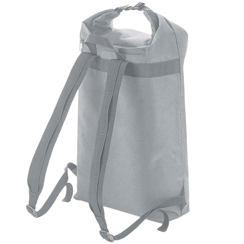 Light Grey - Back - Bagbase Icon Roll-Top Backpack