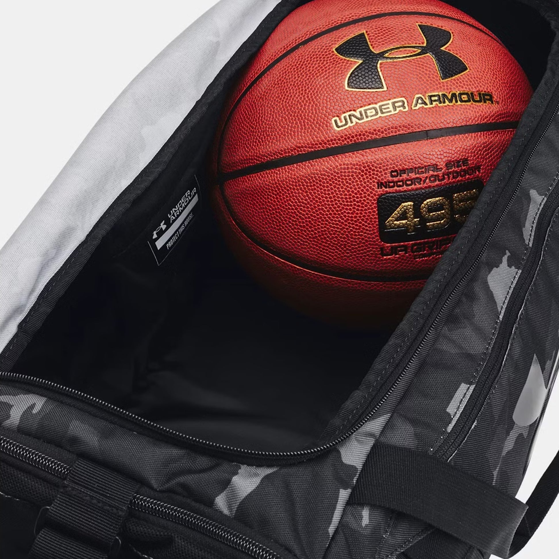 Black - Side - Under Armour Undeniable 5.0 Camouflage Duffle Bag