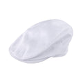 White - Front - Result Headwear Gatsby Herringbone Flat Cap