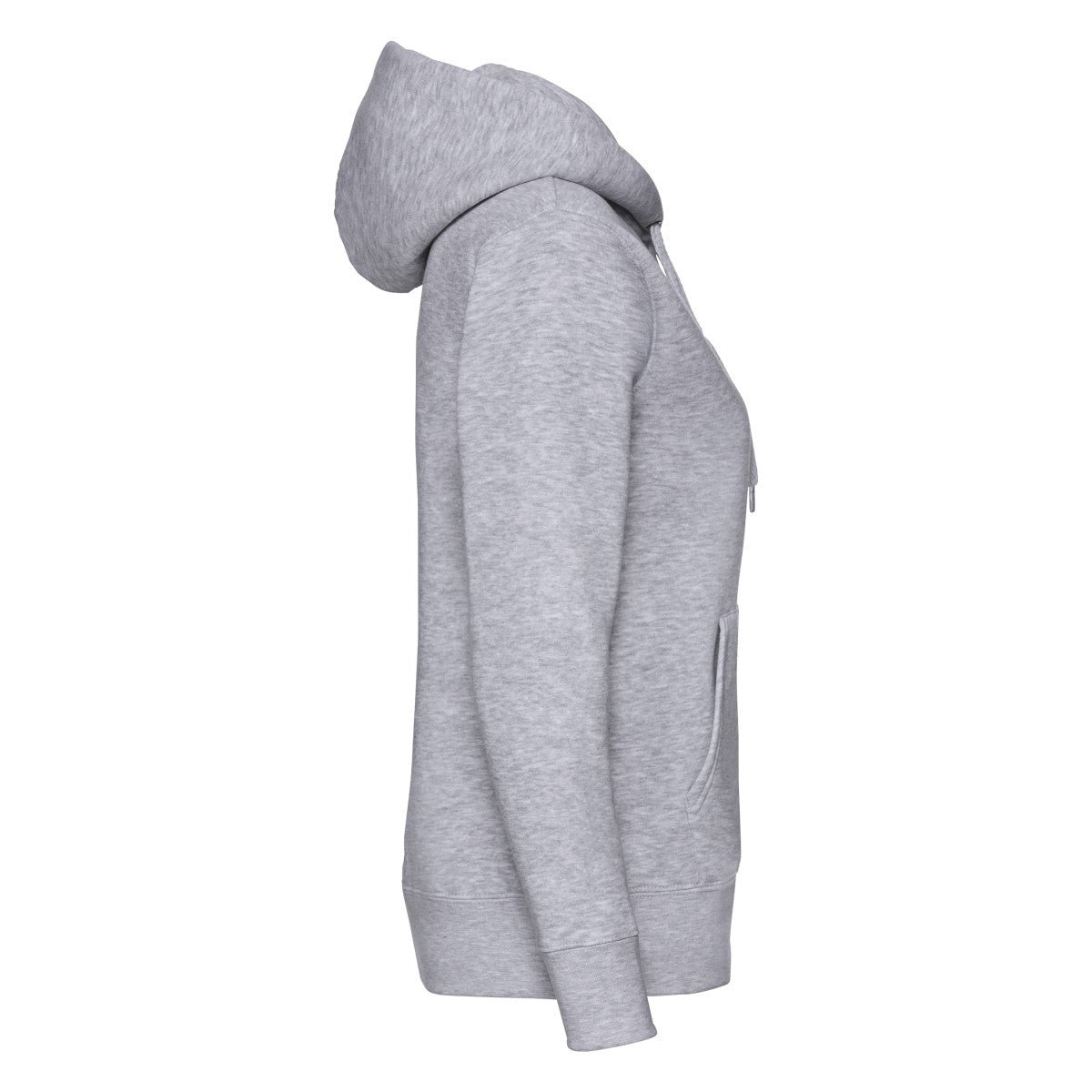 Heather Grey - Side - Fruit of the Loom Womens-Ladies Premium Hooded Lady Fit Hoodie