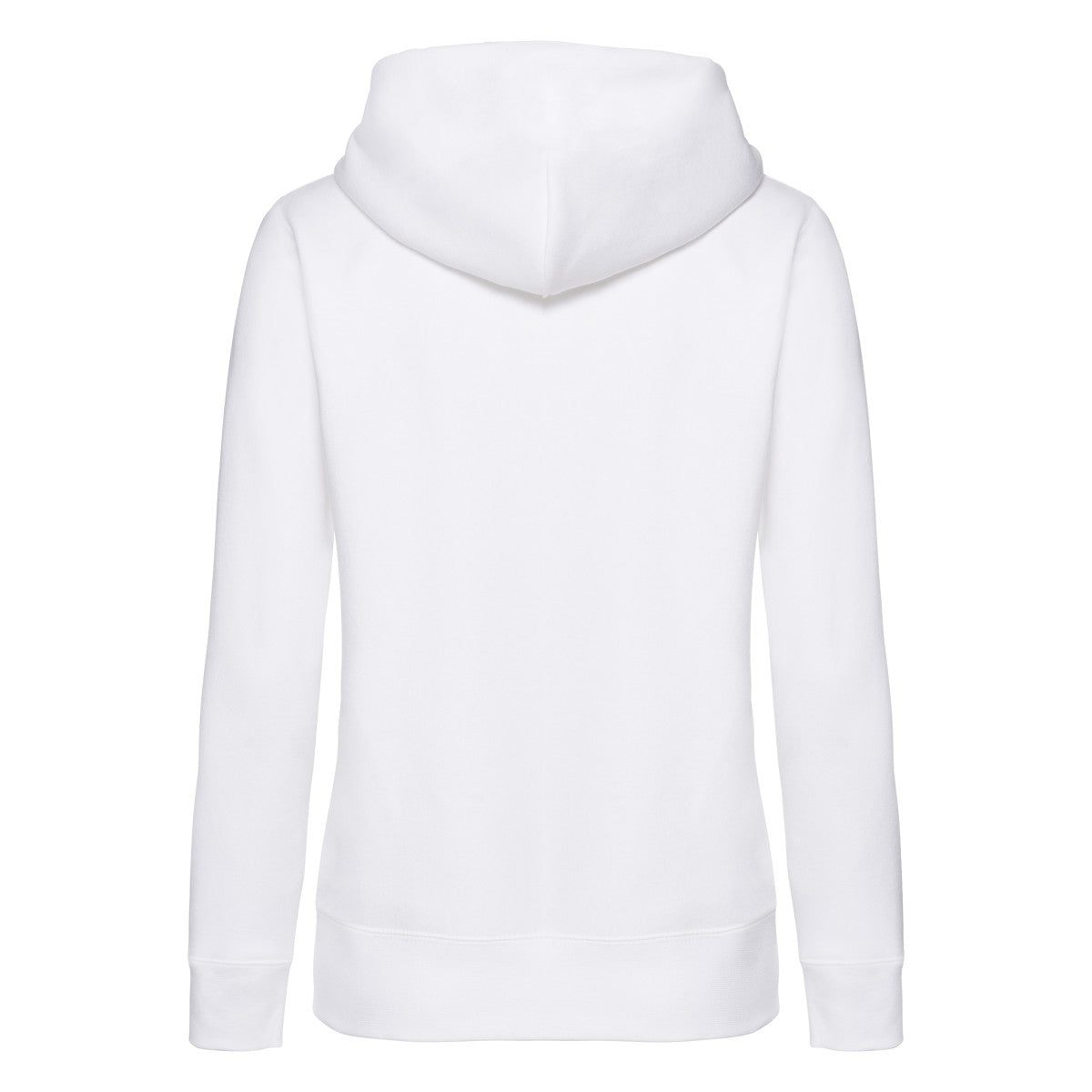 White - Back - Fruit of the Loom Womens-Ladies Premium Hooded Lady Fit Hoodie